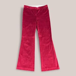 Women’s Vintage Red Velvet Flare Pants - Size 4